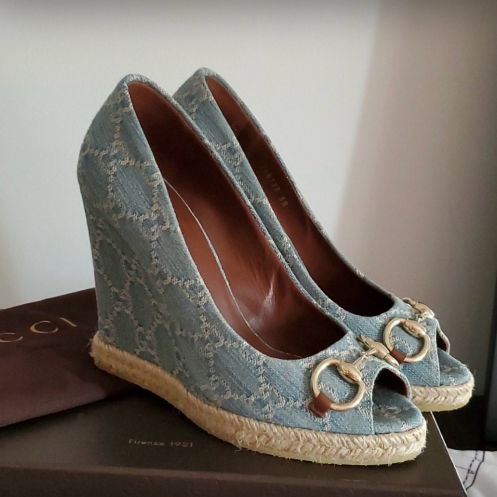 Gucci Denim Wedge